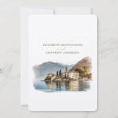 Lake Como Italy Destination Wedding Invitation 招待状 (裏面)