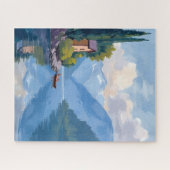 Lake Como, Italy Painting ジグソーパズル (横)