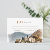 Lake Como Italy RSVPの結婚挿入先 招待状 (スタンド正面)