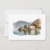 Lake Como Italy RSVPの結婚挿入先 招待状 (裏面)