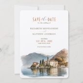 Lake Como Italy Save The Date Destination 招待状 (正面)