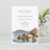 Lake Como Italy Save The Date Destination 招待状 (スタンド正面)