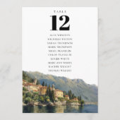 Lake Como Italy Table Number Seating Chart 招待状 (裏面)
