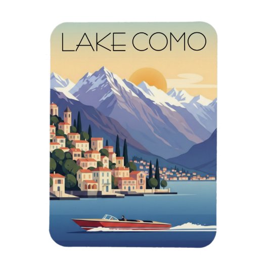 Lake Como Italy Travel マグネット (縦)