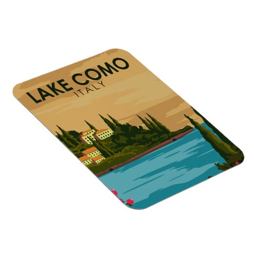 Lake Como Italy Vintage マグネット (右側)