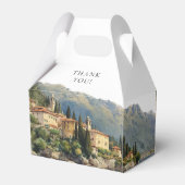 Lake Como Italy  WatercolorWedding Favor Box フェイバーボックス (裏面サイド)