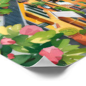 Lake Como Print Lake Como Poster Como Illustration ポスター (角)