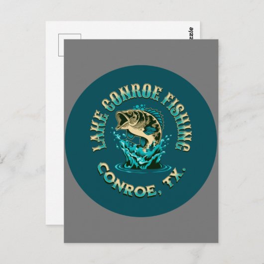 Lake Conroe Fishing, Conroe, TX ポストカード (正面/裏面)
