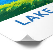 Lake Conroe Texas Travel Print ポスター (角)