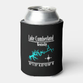 Lake Cumberland Kentucky地図座標 缶クーラー (缶正面)