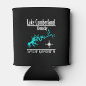 Lake Cumberland Kentucky地図座標 缶クーラー (裏面)