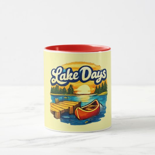 Lake Days | 最高の夏、湖畔の生活 マグカップ (中央)