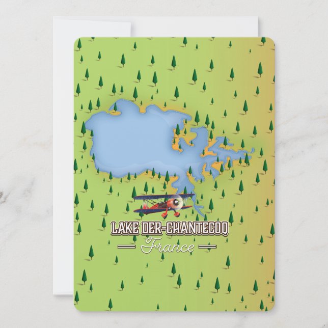 Lake Der-Chantecoq，フランスの湖の地図 (正面)