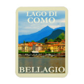 Lake di Como, Bellagio,イタリア,レトロ旅行 マグネット (縦)