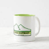 Lake District National Park Green Stripes ツートーンマグカップ (正面右)