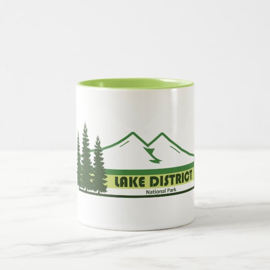 Lake District National Park Green Stripes ツートーンマグカップ (中央)