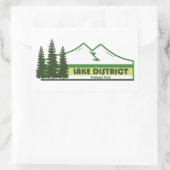 Lake District National Park Green Stripes 長方形シール (バッグ)