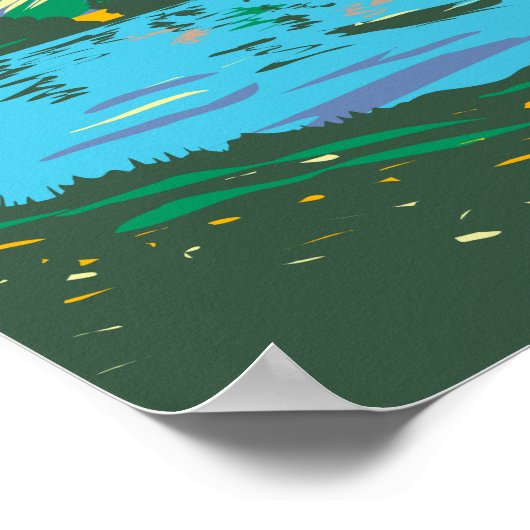 Lake District National Park Lake Buttermere ポスター (角)