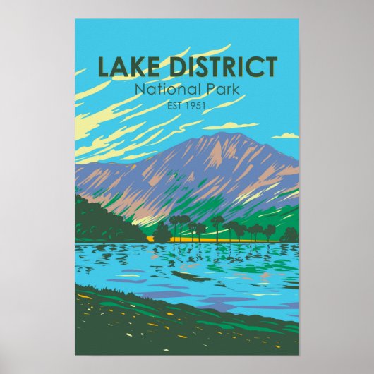 Lake District National Park Lake Buttermere ポスター (正面)
