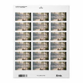 Lake Dock with Willow Tree in Mist ラベル (フルシート)