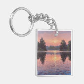 Lake During Dusk キーホルダー (正面左)