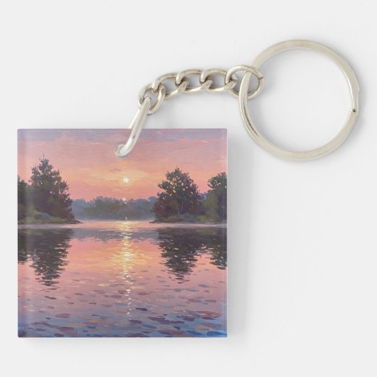 Lake During Dusk キーホルダー (裏面)