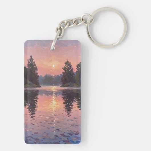Lake During Dusk キーホルダー (裏面)