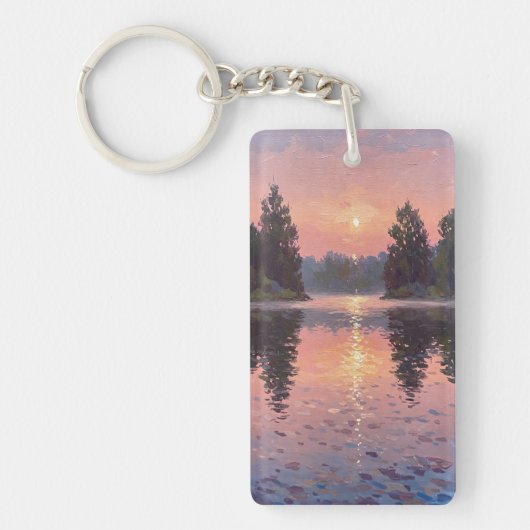 Lake During Dusk キーホルダー (正面)