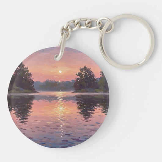 Lake During Dusk キーホルダー (裏面)