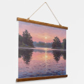 Lake During Dusk 吊り下げ型タペストリー (傾斜あり)