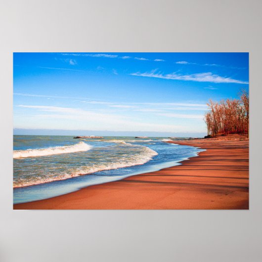 Lake Erie Beach – Tranquil Shoreline Photography ポスター (正面)