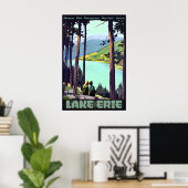 LAKE ERIE Retro Roger Broders Travel Poster New ポスター (ホームオフィス)