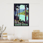 LAKE ERIE Retro Roger Broders Travel Poster New ポスター (キッチン)