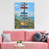 Lake Garda方向の標識ビューキャンバス印刷 キャンバスプリント (インサイチュ (リビング))