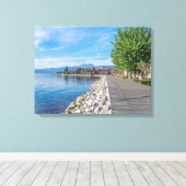 Lake Garda Bardolino promenade view canvas print キャンバスプリント (インサイチュ (ウッドフロア))
