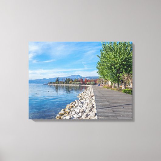 Lake Garda Bardolino promenade view canvas print キャンバスプリント (正面)
