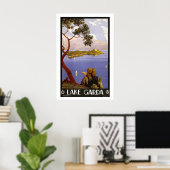 Lake Garda Italy Vintage Travel Poster ポスター (ホームオフィス)