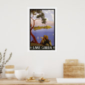 Lake Garda Italy Vintage Travel Poster ポスター (キッチン)