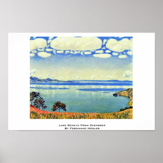 Lake Geneva From Chexbres By Ferdinand Hodler ポスター (正面)