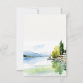Lake Geneva Switzerland Landscape Scape Wedding 出欠カード (裏面)