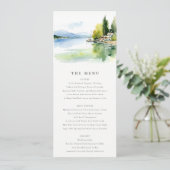 Lake Geneva Switzerland Landscape Wedding Menu  招待状 (スタンド正面)
