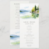 Lake Geneva Switzerland Landscape Wedding Program 招待状 (正面/裏面)