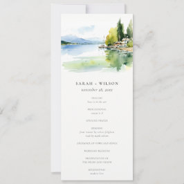Lake Geneva Switzerland Landscape Wedding Program 招待状
