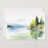 Lake Geneva Switzerland Scape Rehearsal Dinner 招待状 (裏面)