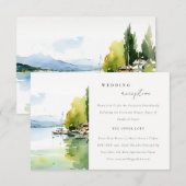 Lake Geneva Switzerland Scape Wedding Reception エンクロージャーカード (正面/裏面)
