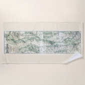 Lake George Beach Towel – Stoddard Map Edition ビーチタオル (正面)