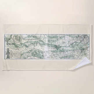 Lake George Beach Towel – Stoddard Map Edition ビーチタオル