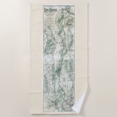 Lake George Beach Towel – Stoddard Map Edition ビーチタオル (正面)