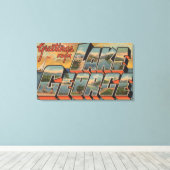 Lake George, New York - Large Letter Scenes キャンバスプリント (インサイチュ (ウッドフロア))