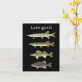 Lake Goals Fishing Musky Pike Walleye Small Mouth  カード (黄色い花)